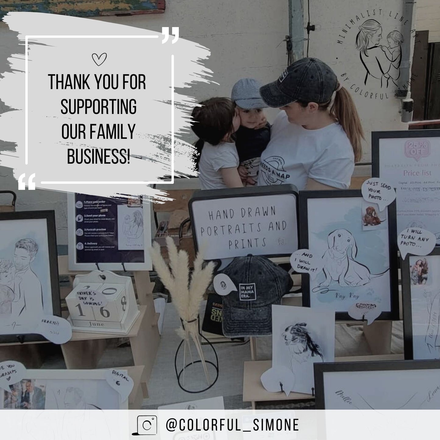 Custom Daddy And Child Portrait From Photo