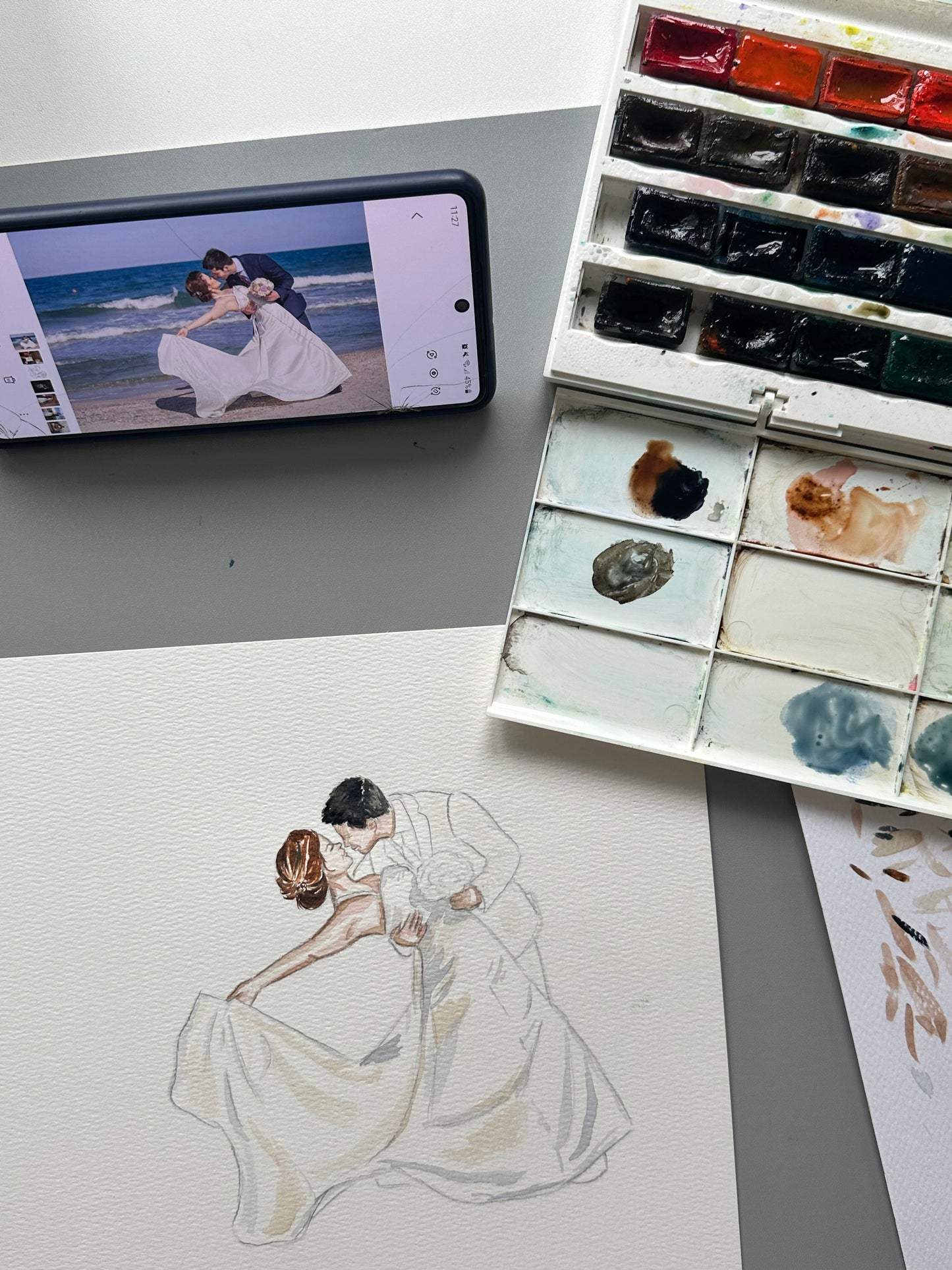 Custom Watercolour Family Portrait