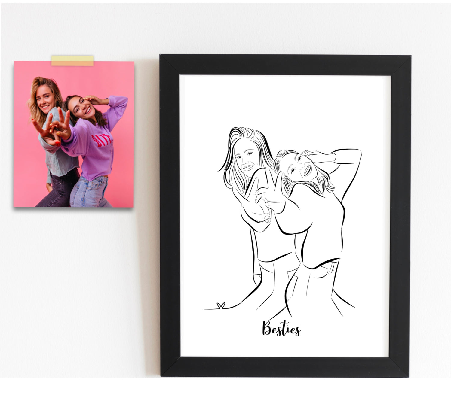 Friends Line Art Portraits