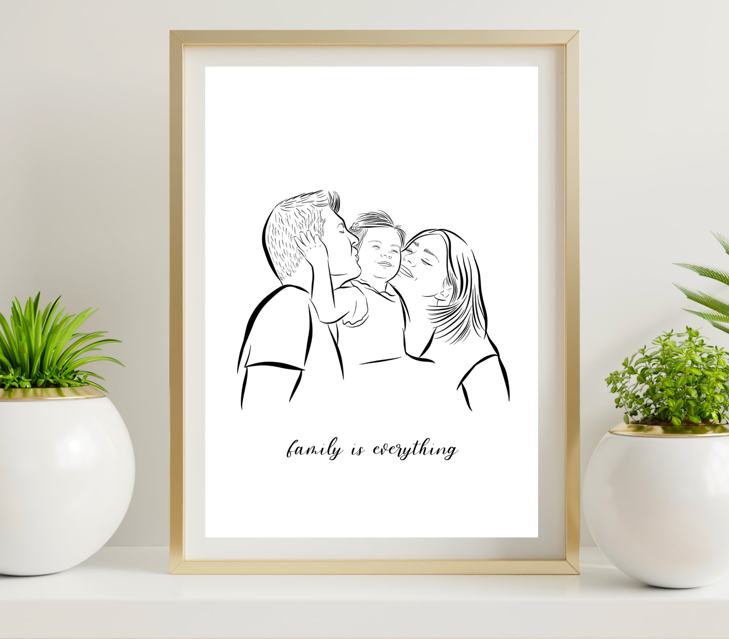 Family Line Art Portraits