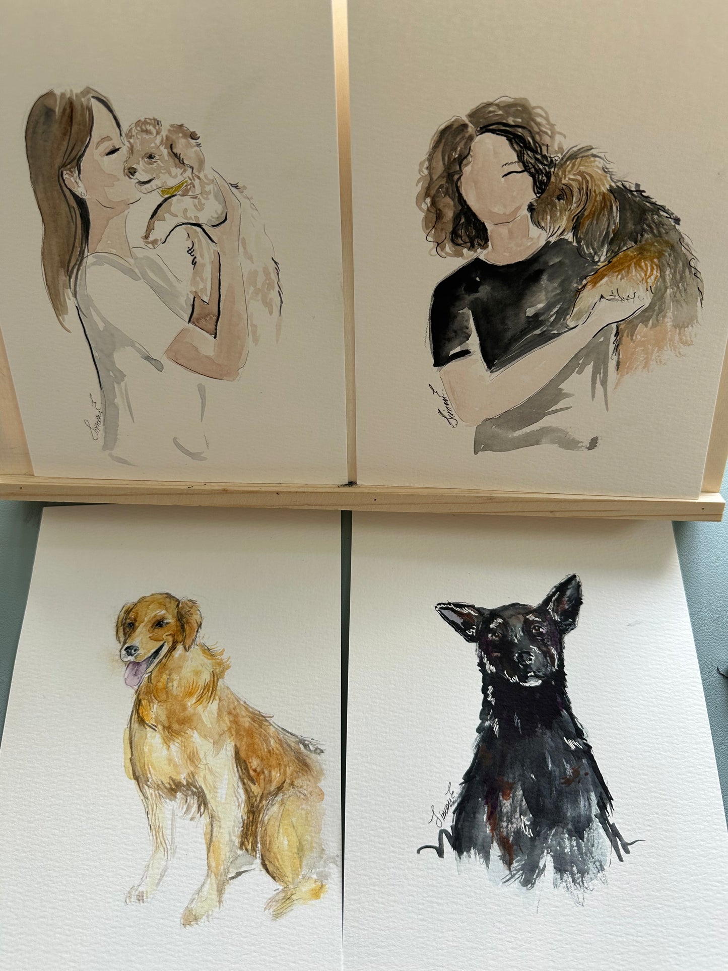 Custom Watercolour Pet Portrait