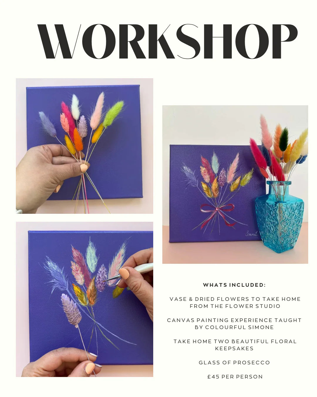 Brushes, Blooms & Bubbles Workshop
