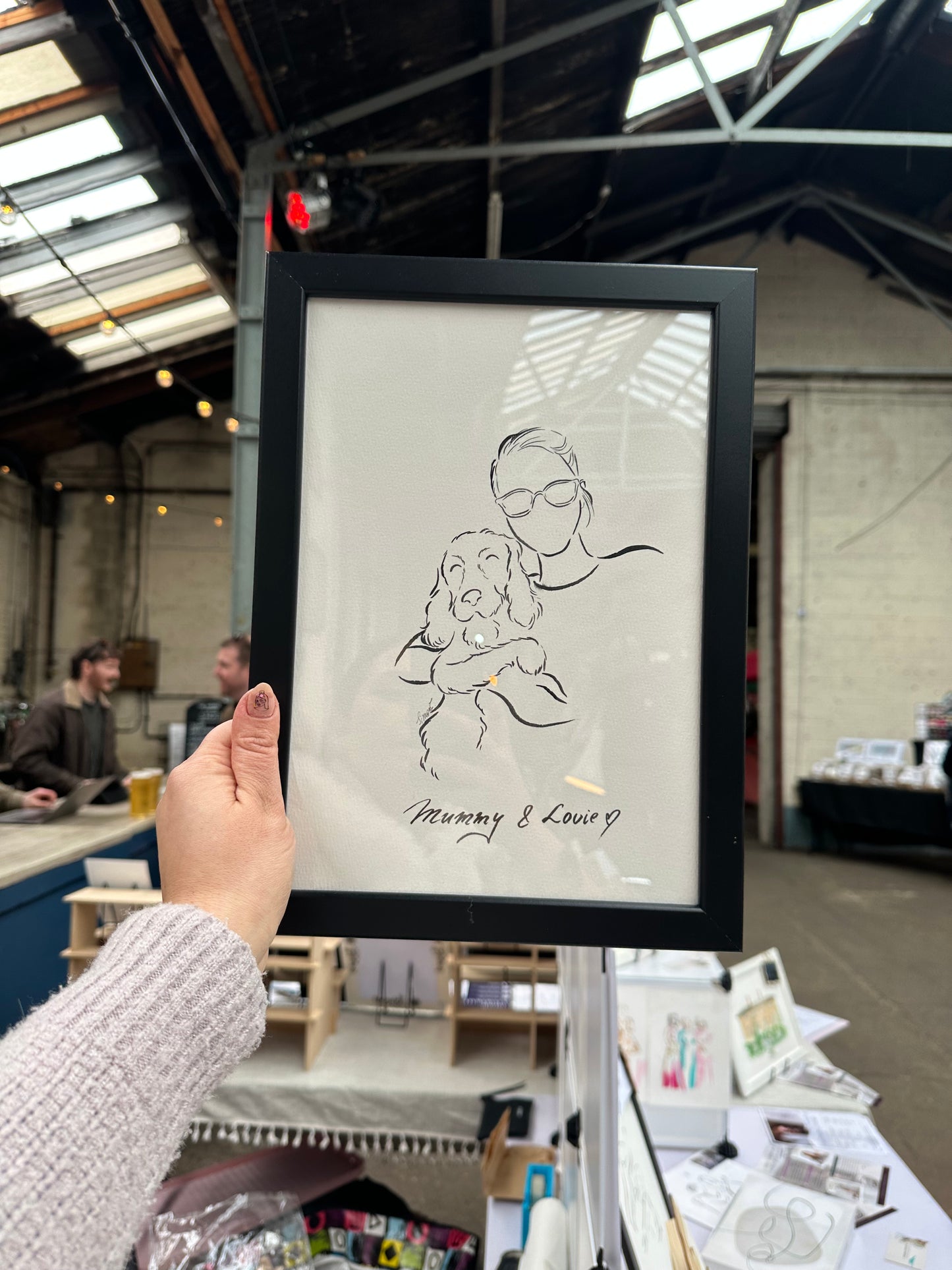 Hand-Drawn Ink Silhouette Portrait