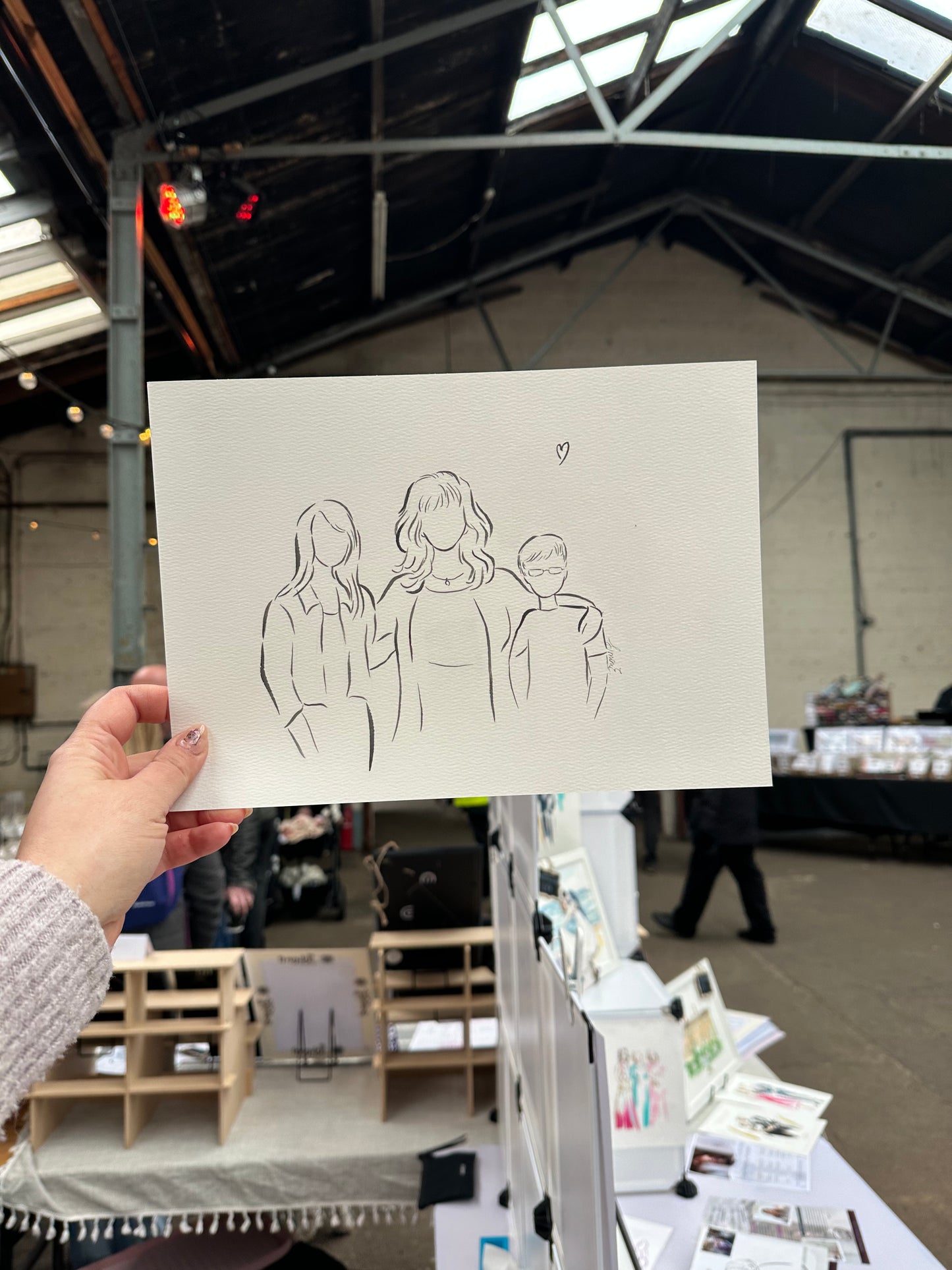 Hand-Drawn Ink Silhouette Portrait