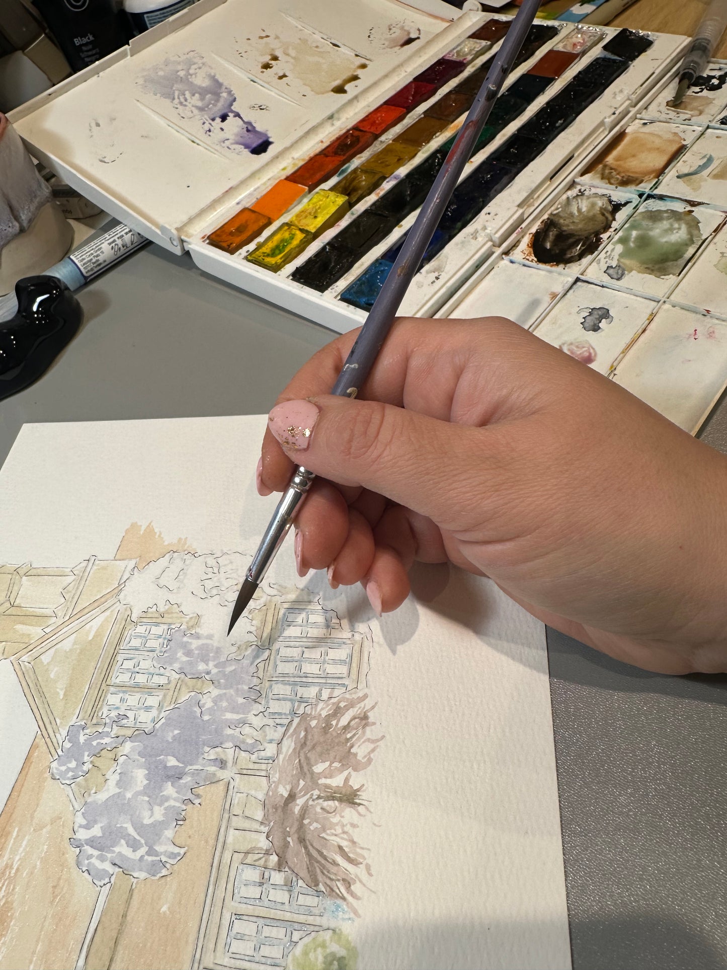 Original Watercolour House Illustration