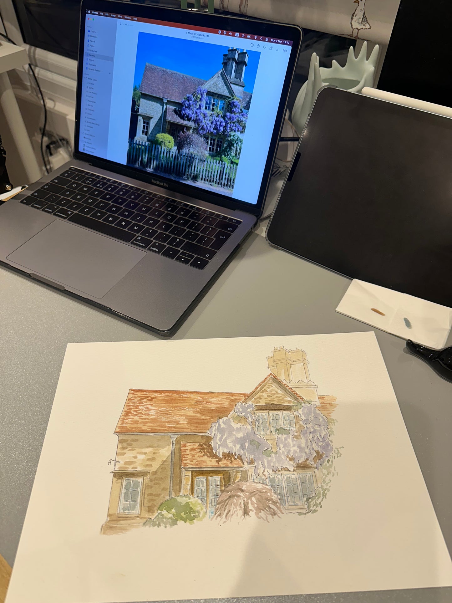 Original Watercolour House Illustration