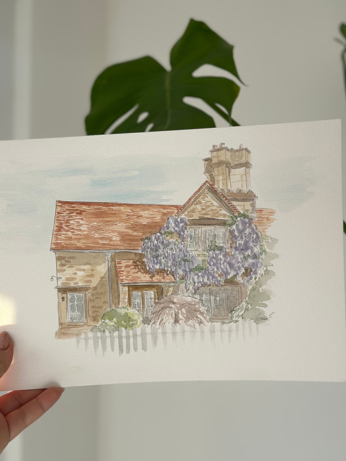 Original Watercolour House Illustration