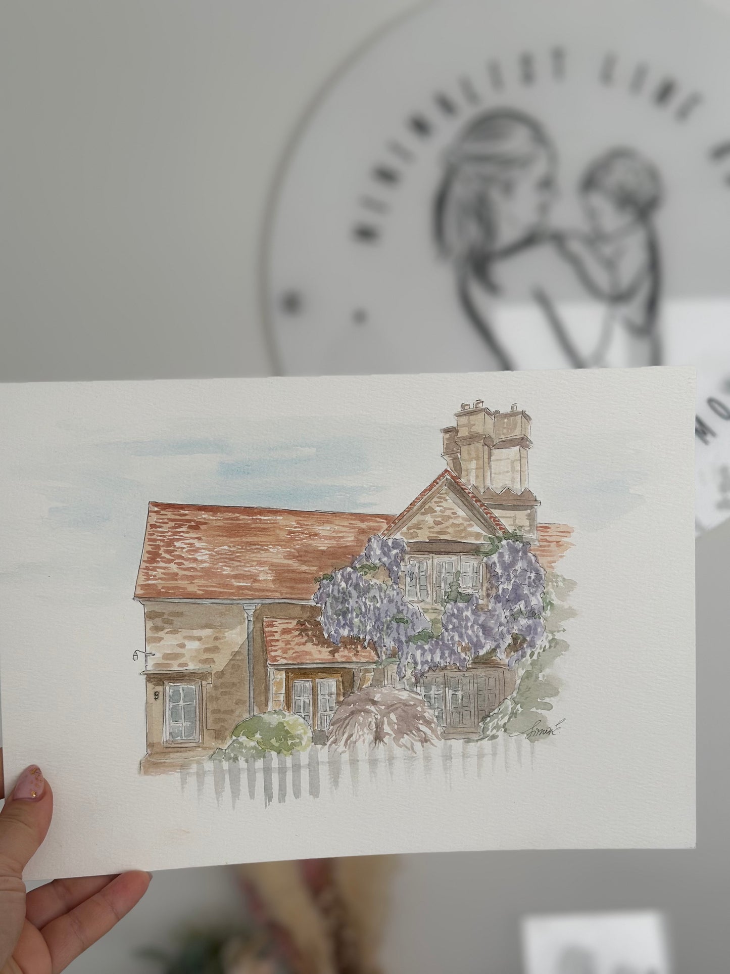 Original Watercolour House Illustration
