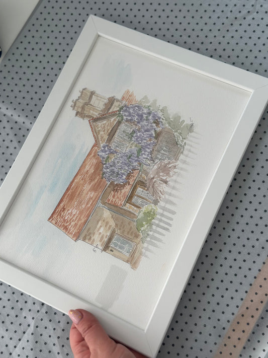 Original Watercolour House Illustration