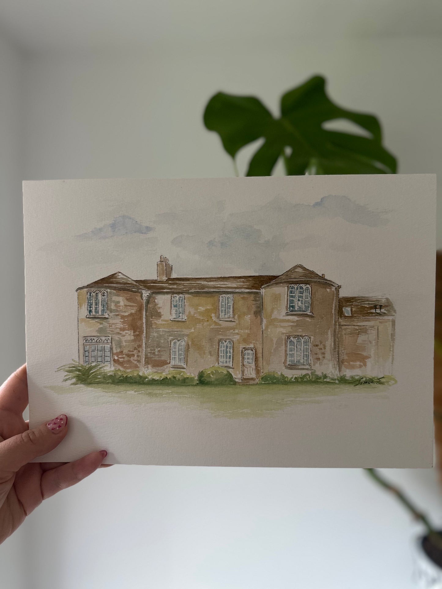 Bespoke Watercolour Wedding Venue Illustration