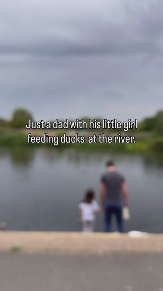 Hand-Drawn One of a kind Father and Child Portrait from Photo