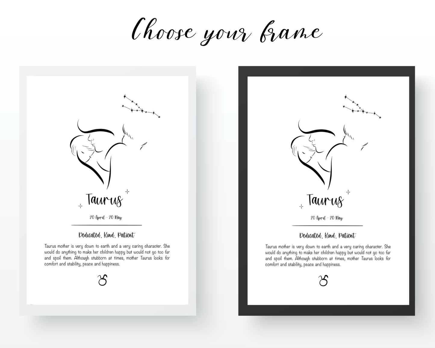 Taurus Mother Zodiac Illustration