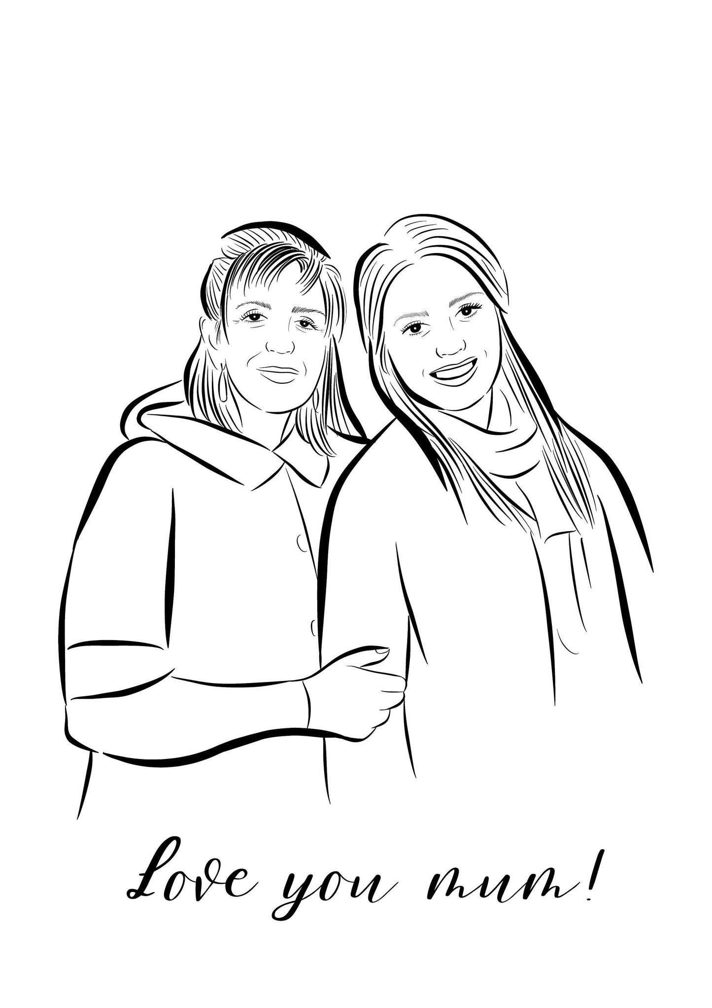 Custom Mother And Son Portrait From Photo