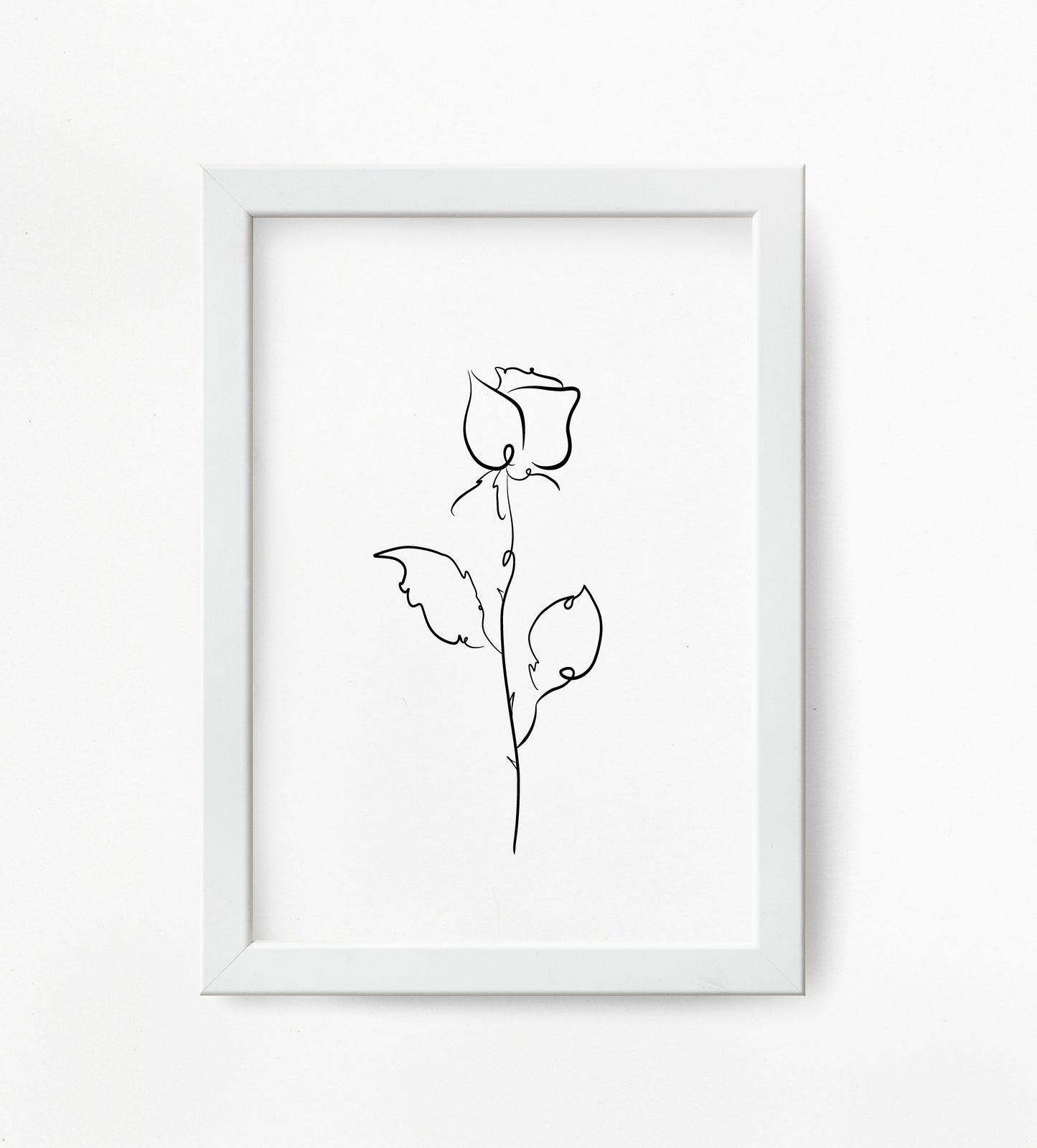 Minimalist Rose Line Art