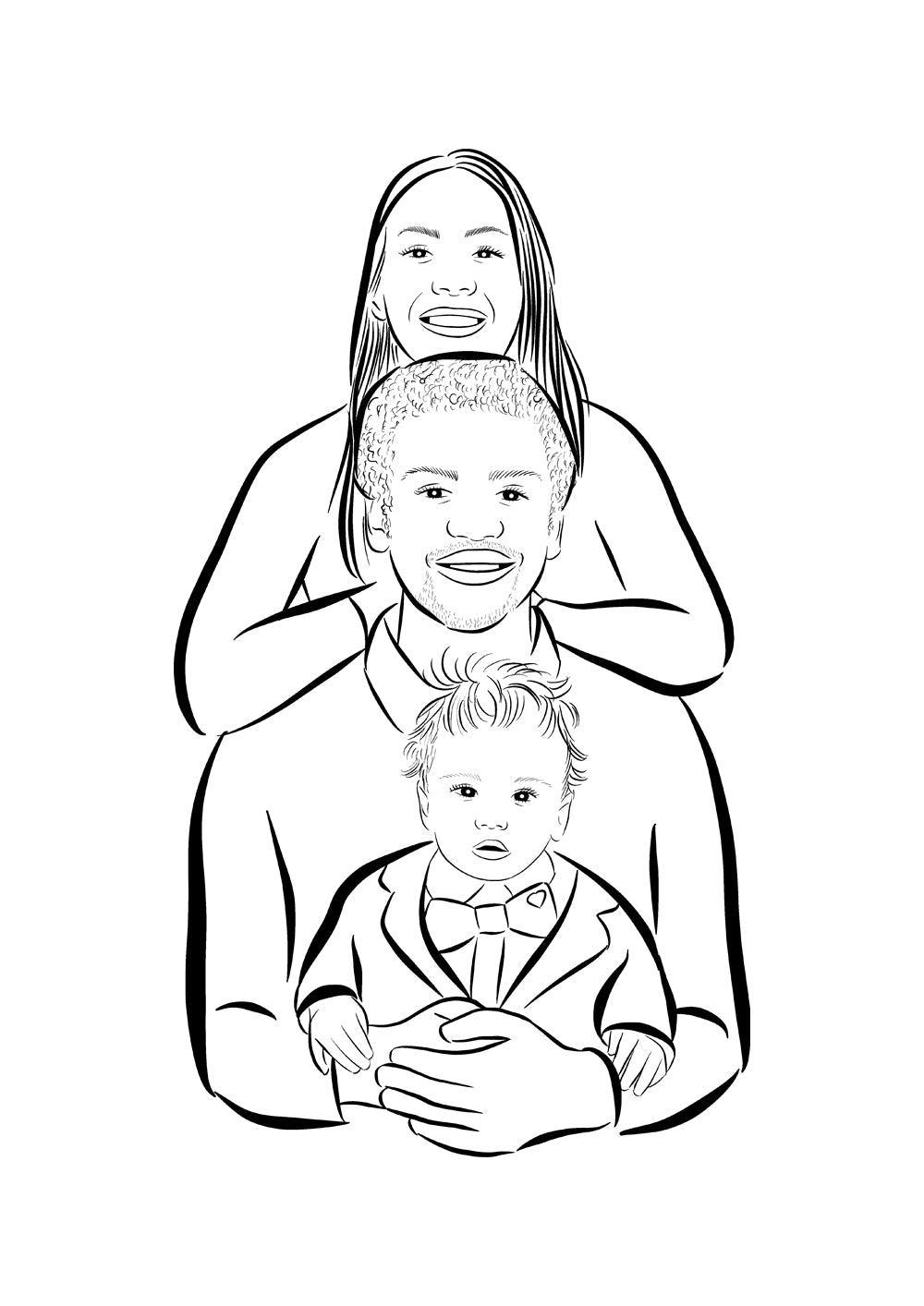 Custom Mother And Daughter Portrait From Photo